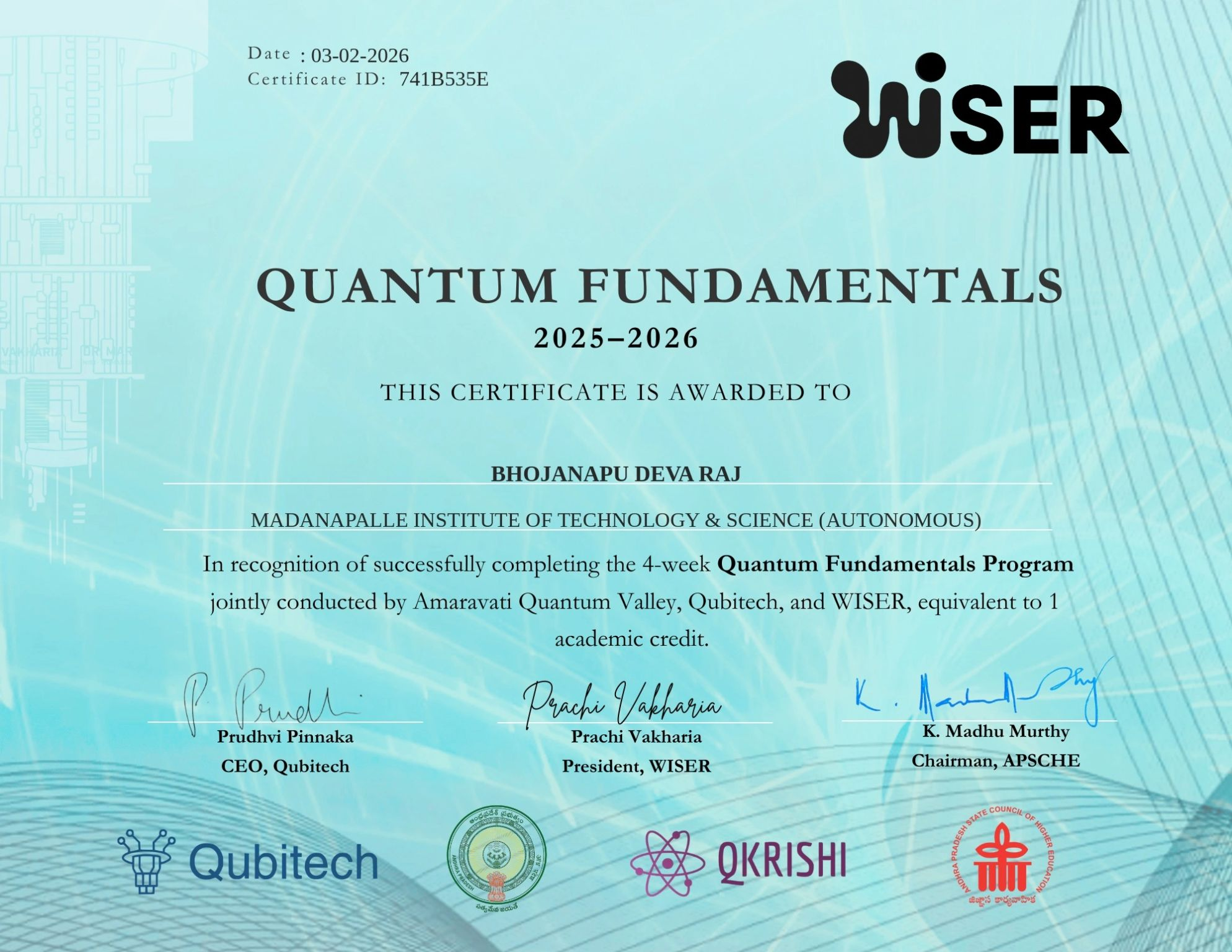 Quantum Fundamentals